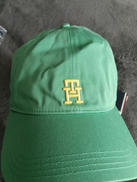 Tommy Hilfiger șapcă unisex culoare verde cu logo mic TH noua originala 100%