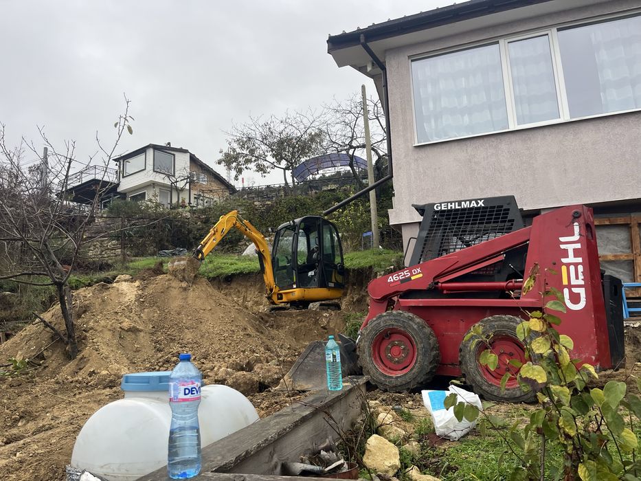 Услуги с /мини багер  /челен товарач /самосвал