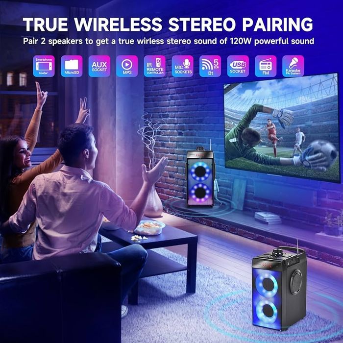 LEIWUS Q7 60W Bluetooth високоговорител