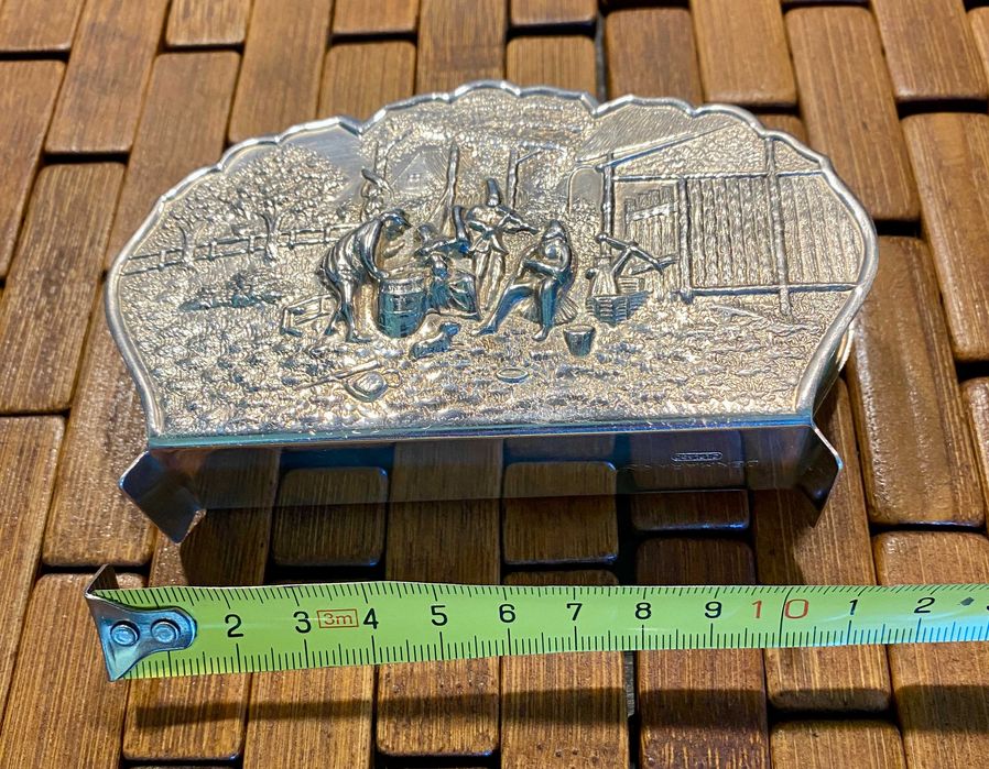 #1503# Държач за салфетки. Винтидж. Посребрена. От Дания