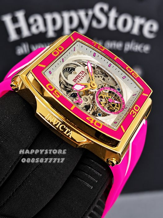 INVICTA Diablo Pink/Gold automatic 52 mm, Инвикта нов мъжки часовник