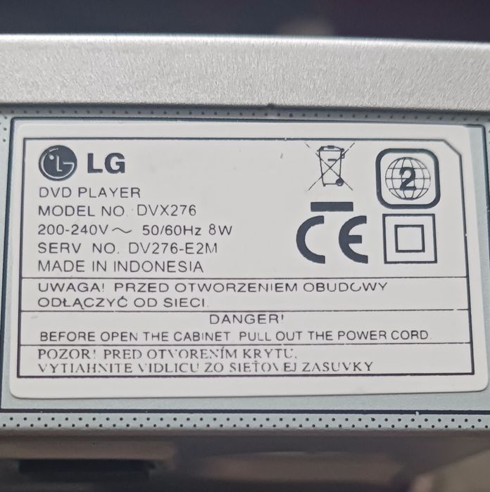 DVD player model no LG dfx276mabe in Indonesia+индийски филм част1 и2