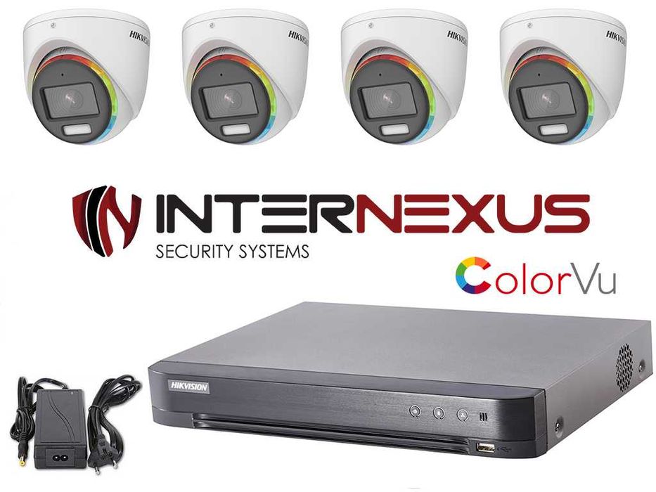 Hikvision ColorVu-AcuSense HD-TVI Система за Видеонаблюдение!