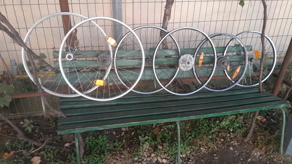 Set roti bicicleta mountainbike/strada 24,26,28 inchi, jante duble