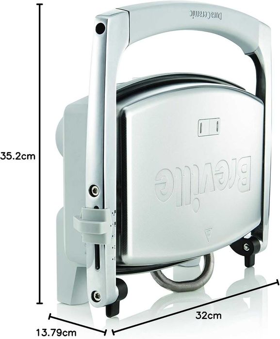Сандвич тостер Breville Panini VST071X-01, 1000 W, DuraCeramic, 2-3 сандвича, Сребрист