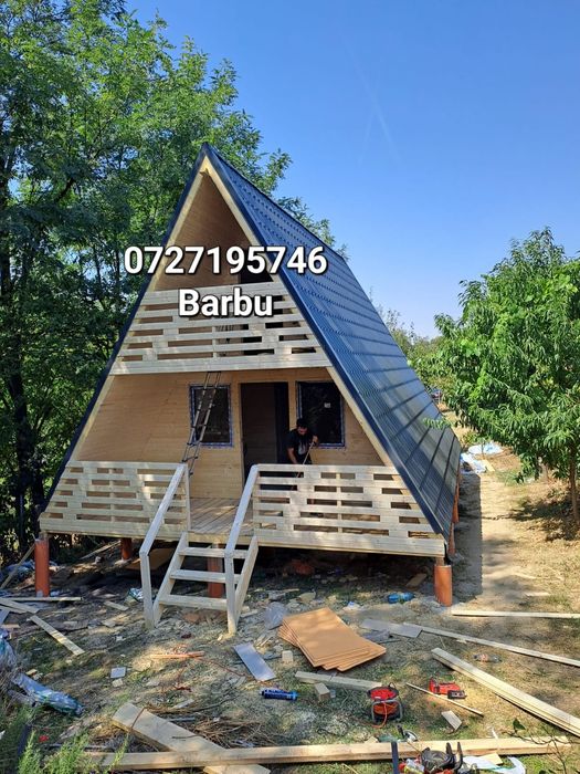 Vând/fac cabane din lemn schimb de auto