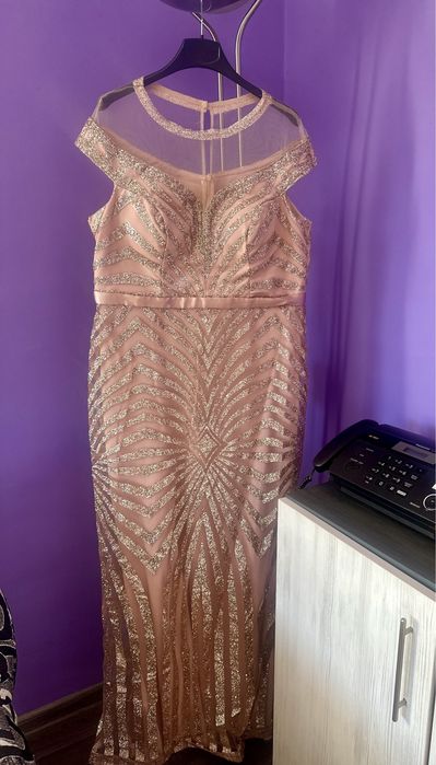 Елегантна вечерна официална рокля, голям размер XL