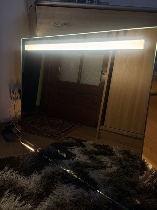 Oglindă baie cu iluminare LED – Sensea Remix 90×70 cm