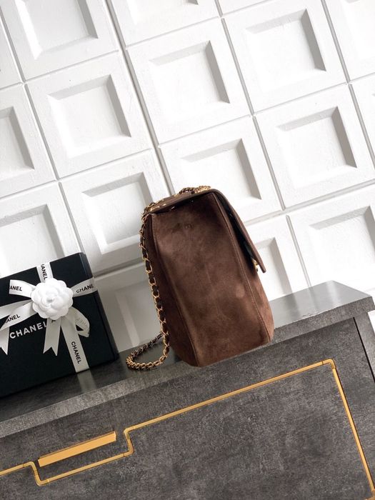 Чанта Chanel естествен велур