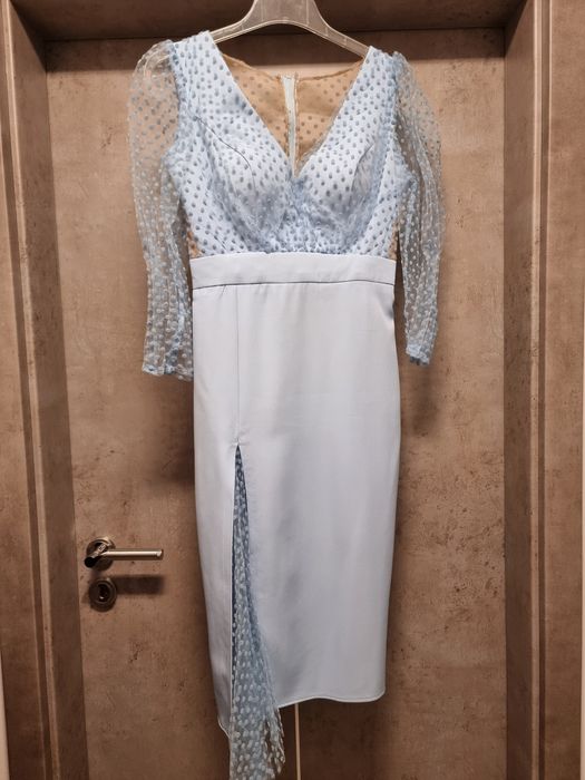 Rochie ocazie bleu ciel, mărimea S