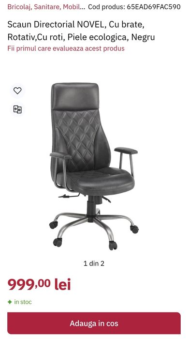Scaun birou negru
