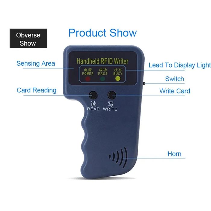 RFID Четец и Копир 125kHz EM4100/EM4305 – Handheld RFID Reader & Writer