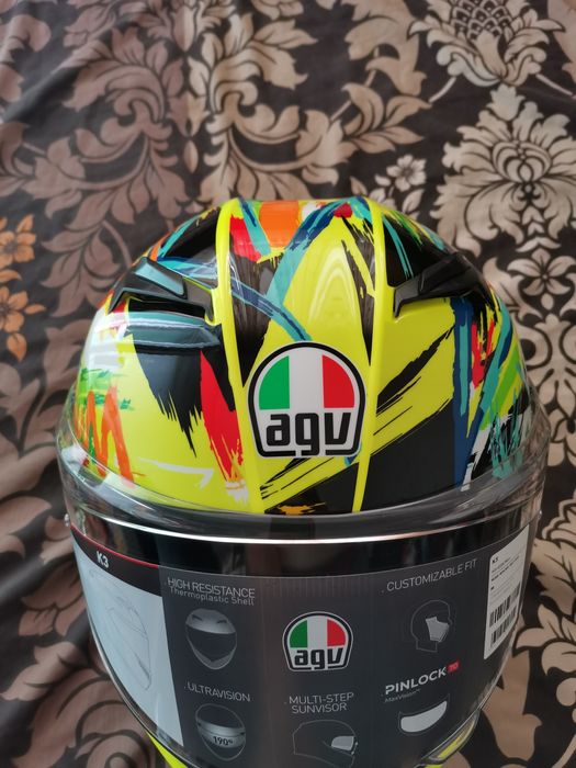 Каска за мотор AGV K3 Rossi Mugello Winter test 2019