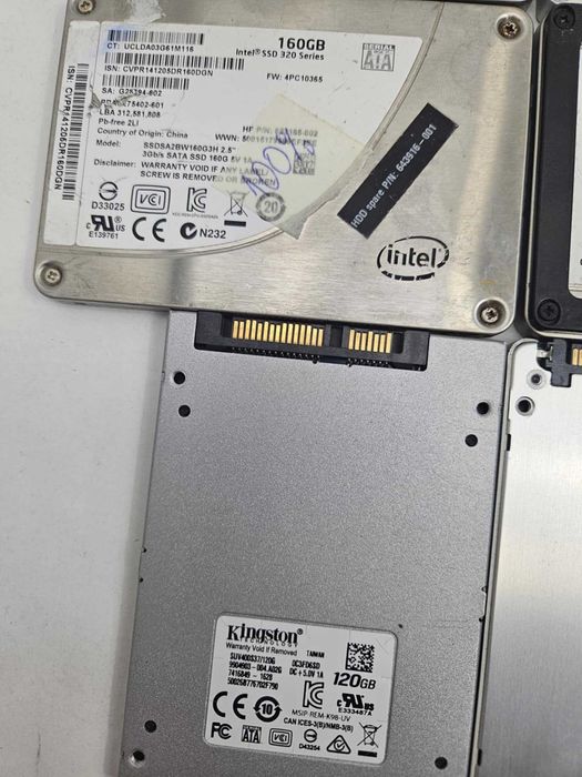 2.5" inch SSD SATA 128GB 256GB Intel Kingston Samsung Crucial Toshiba