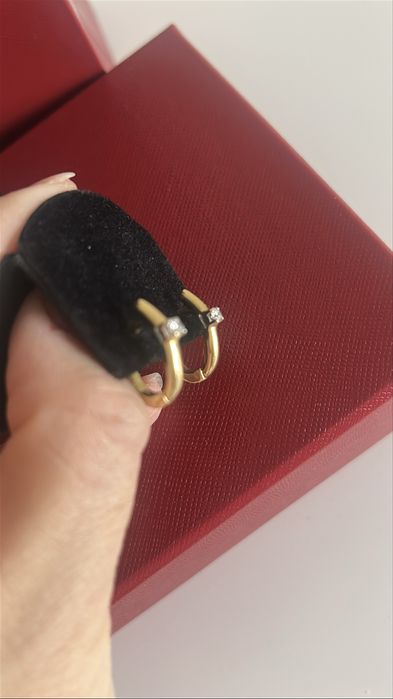 Серьги с бриллиантами 750 проба