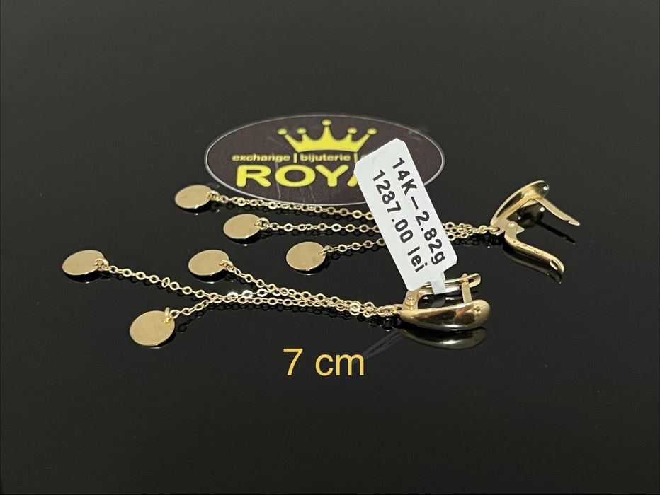 Bijuteria Royal CB : Cercei lungi aur 14k  585  2,85 gr
