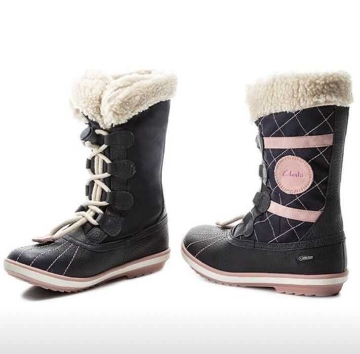 ULTIMA PERECHE: Cizme de zăpadă CLARKS GORE-TEX 261127346 Navy Leather