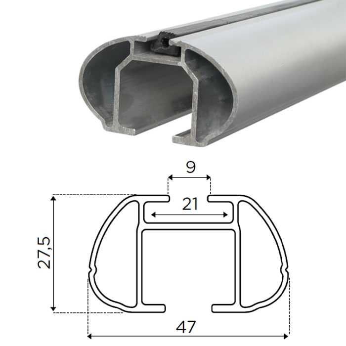 Напречни греди MENABO 918 Penta silver XL