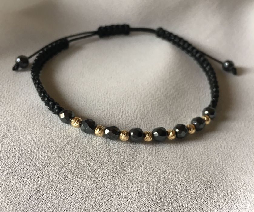 Гривна със злато 585 и хематит