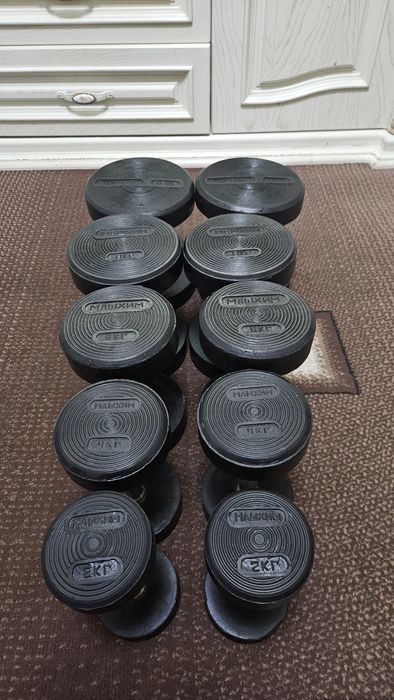 Gantel sotiladi rezina zavod xolati ideal