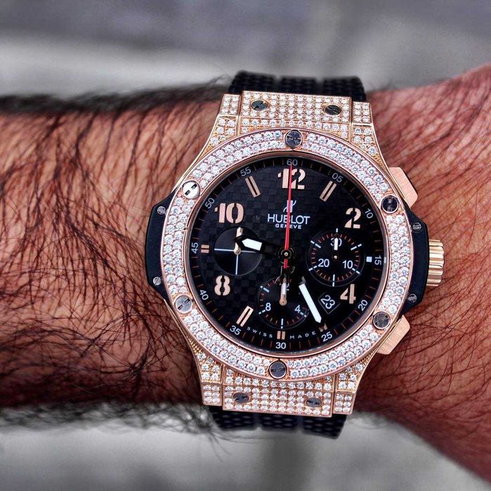 Мъжки Часовници big bang 44mm пълен диамант