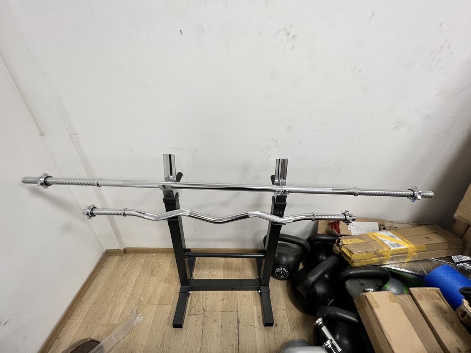 Set haltera bara piept+bara z otel crom noi 26-28-30 mm noi+ Piulite