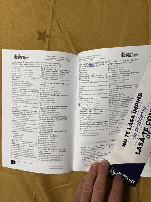 Carte admitere politie campina falticeni  ,jandarmerie ,frontiera