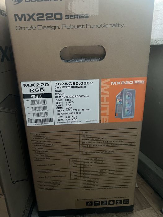 Компьютерный корпус cougar MX220 rgb white