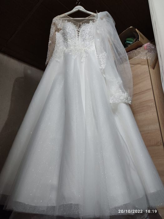 Rochie de mireasa alba marime L-XL