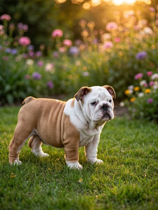 Bulldog Englez Femela  Fawn/Alb