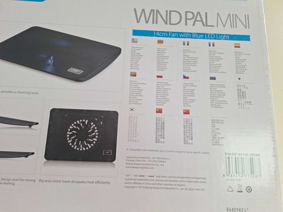Deepcool DP-N114L-WDMI 15.6" Wind Pal Mini Laptop Cooler