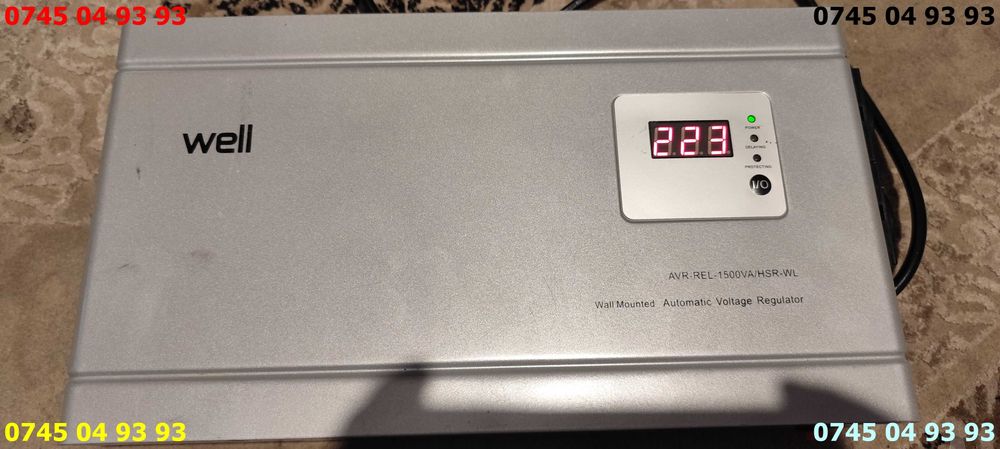 stabilizator WELL  AVR REL 1500VA perfect functional cu proba