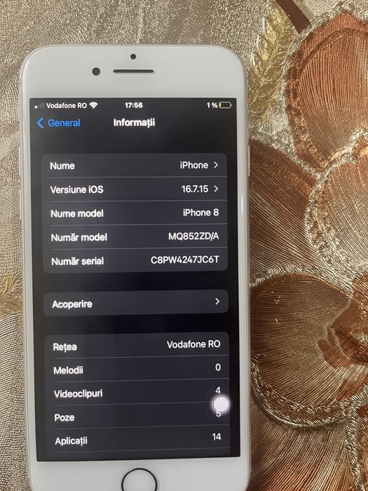 Vand iphone 8 256GB 81% state sanatate baterie schimb cu atv