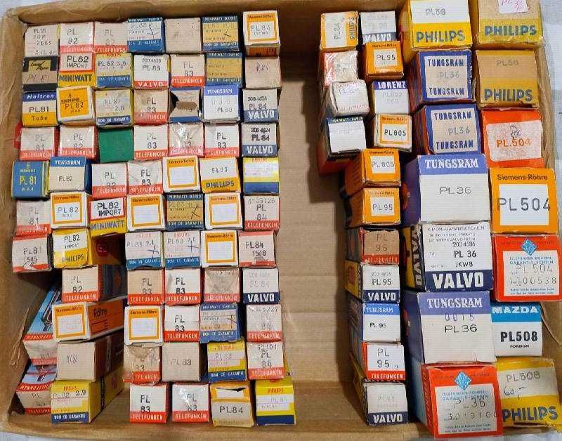 Lampi audio NOS: ECC81 ECC82 ECC83 (12AX7) 6V6 6L6 / 6SN7 6SL7 12SN7 / 6CG7 6GU7 / EL34 EL84 EL95 / EF86/ ochi magic EM / redresoare EZ80 EZ81 5Y3 etc