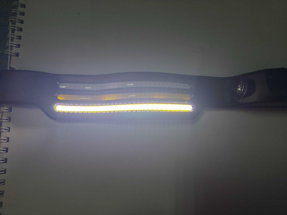 Lanterna frontala cu 3 benzi led  + xpe si senzor de miscare