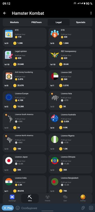 Продам аккаунт в Hamster kombat