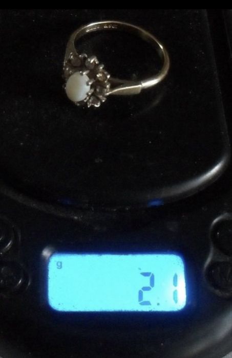 Inel Art Deco din aur galben si alb 375/9ct