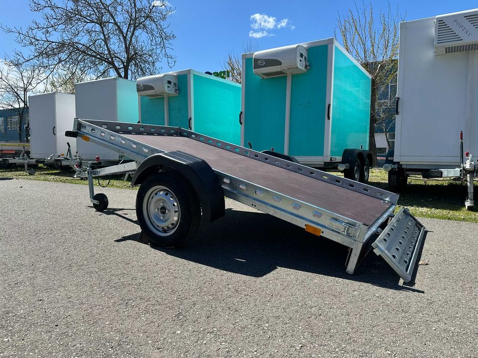 Remorca basculabila MOTO - ATV 750kg noua REPO carte RAR nr. rosu