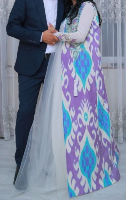 Узбекские платья из атласа (85 фото)