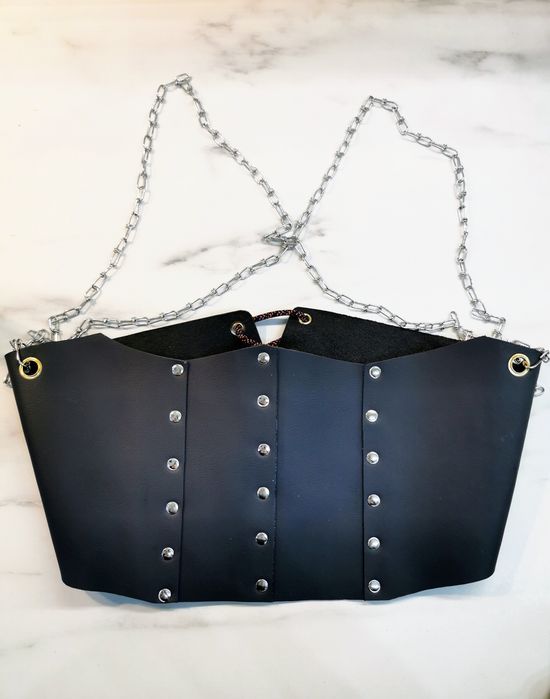 Corset piele naturala, handmade