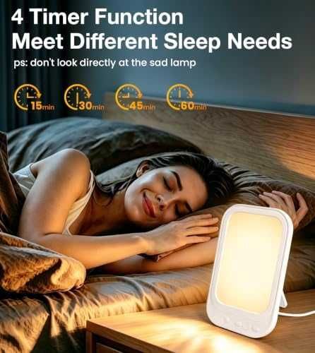 Нова LED SAD лампа 10000 Lux 3 цветни температури 5 яркости таймер USB светлинна терапия