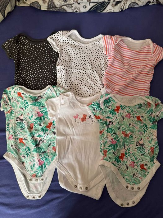 Бебешки бодита с къс ръкав и Ромпъри/Гащеризони