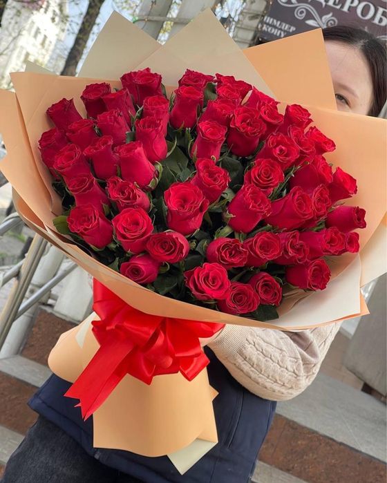 Цветы Алматы, метровые розы,букеты