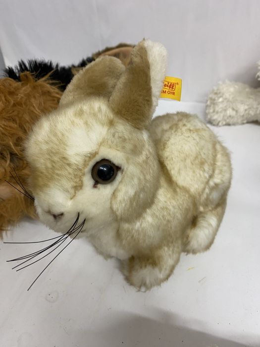 STEIFF lot 7 jucării din pluș de colecție originale pisica, cățel