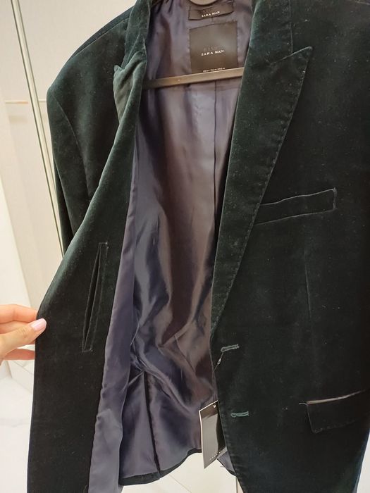 Sacou elegant catifea Zara Man