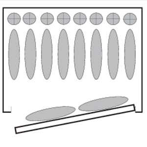 Dulap 10 arme cu vizor si cutie interioara, 150x45x33 cm