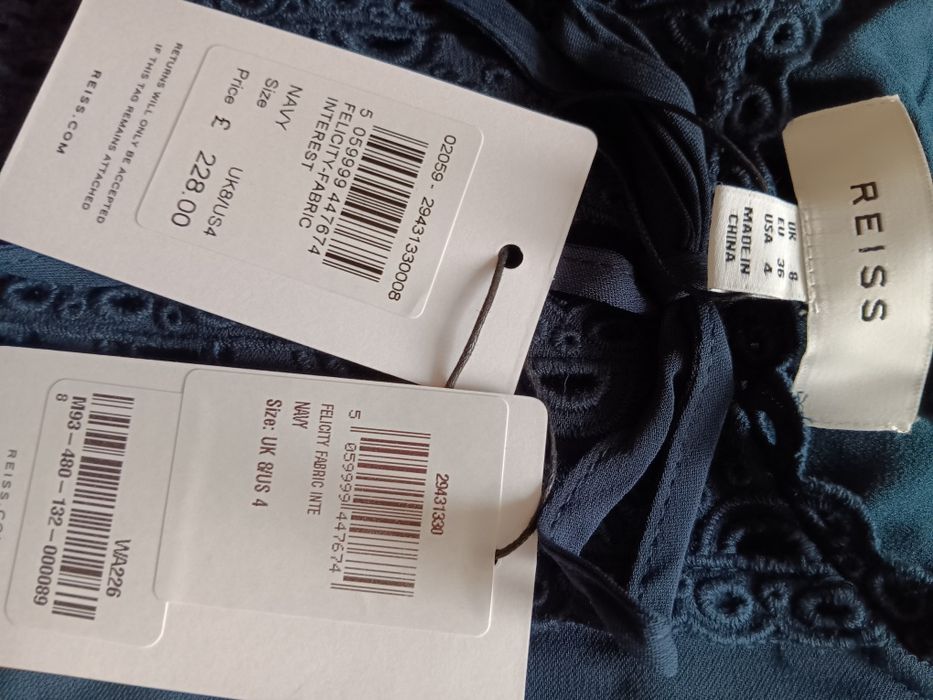 Reiss Felicity-Fabric Interest Navy