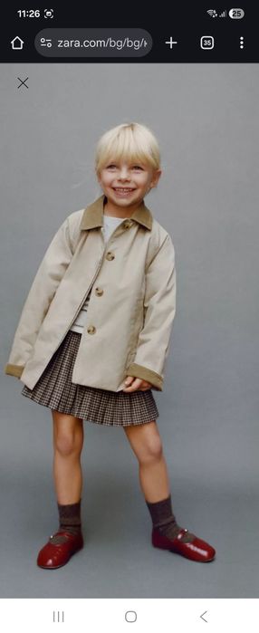 НОВА Детска Плисирана пола-панталон Zara 110