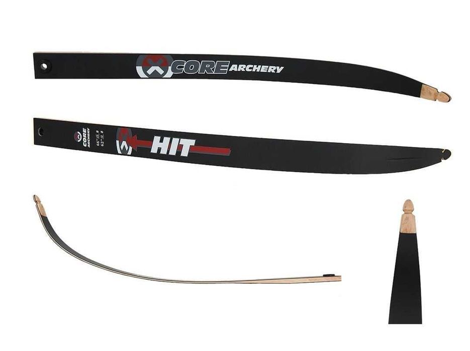 Lame arc Core Hit black fiber wood, Lame arc recurve copii 16lbs 18lbs