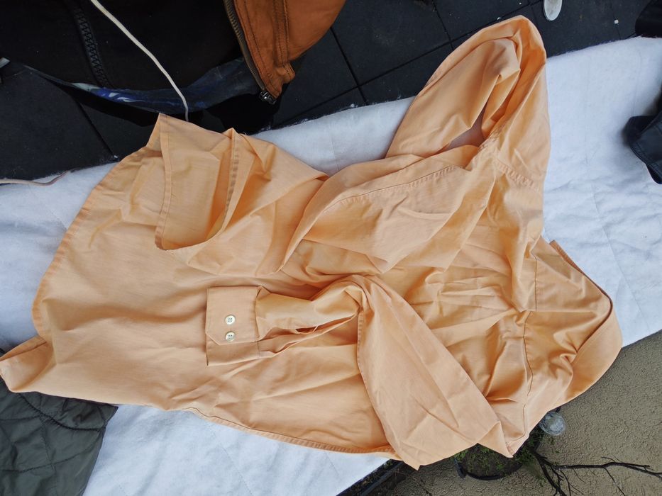 Camasa Eterna barbati piersica/orange din bumbac marime 42